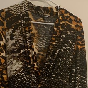 Leopard/Snake Skin Fashion Nova MIDI Dress (M)